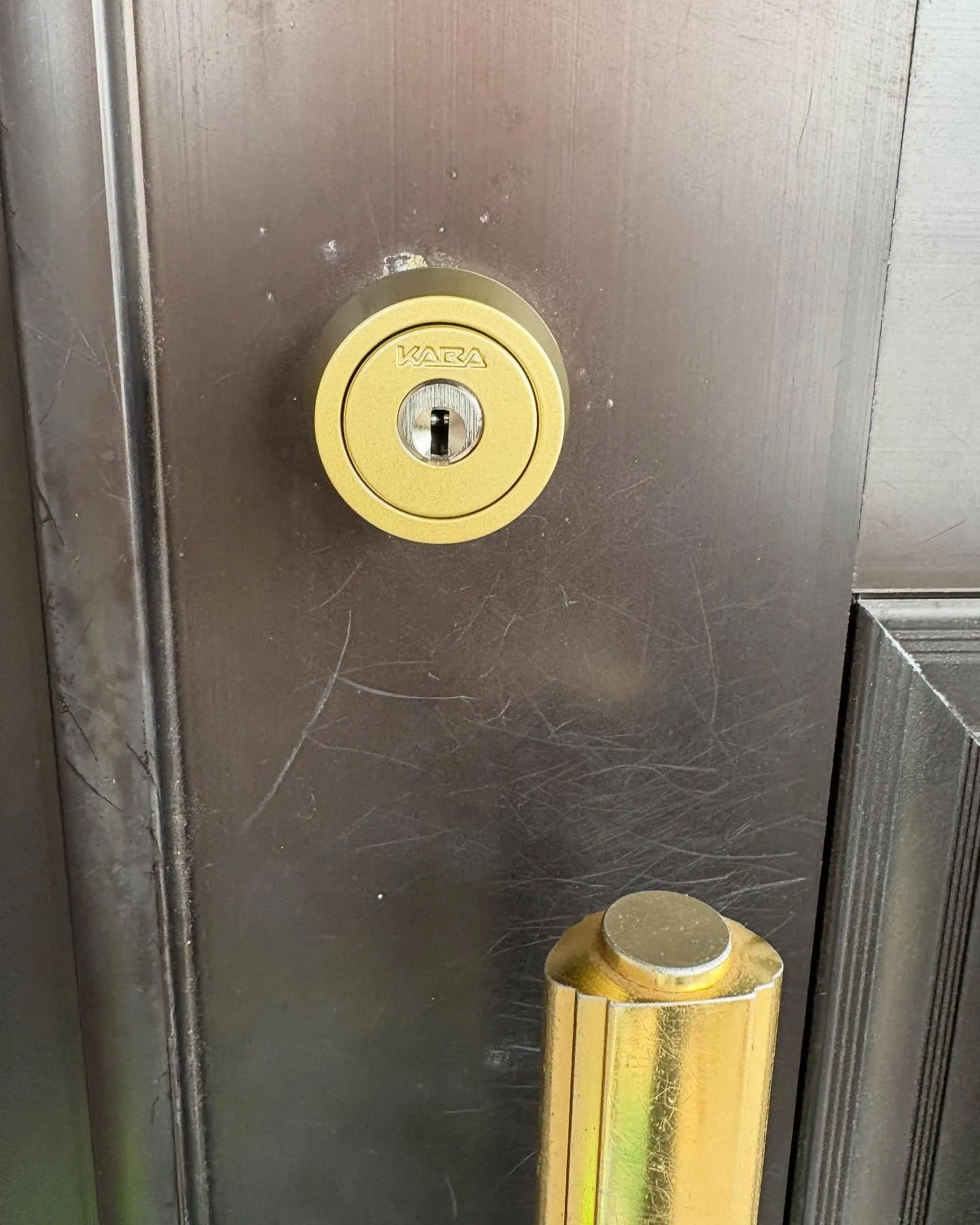 宗像市玄関シリンダー・錠前交換。